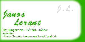 janos lerant business card